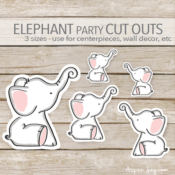 Pink Elephant Cut Outs