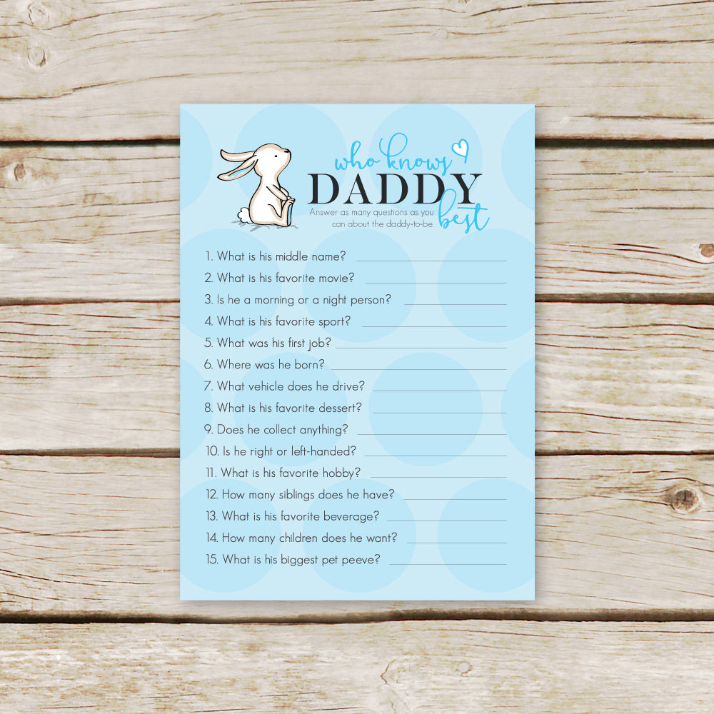Blue Bunny Who Knows Daddy Best