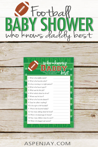 Football Who Knows Daddy Best - editable text