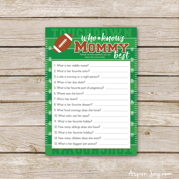 Football Who Knows Mommy Best