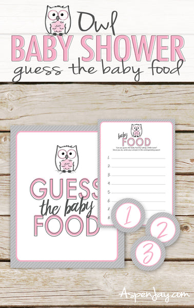 Pink Owl Guess the Baby Food