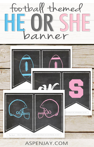 Football He or She Banner