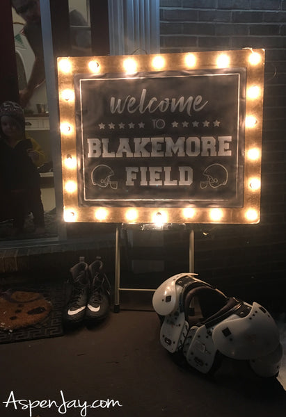 Football Welcome Sign