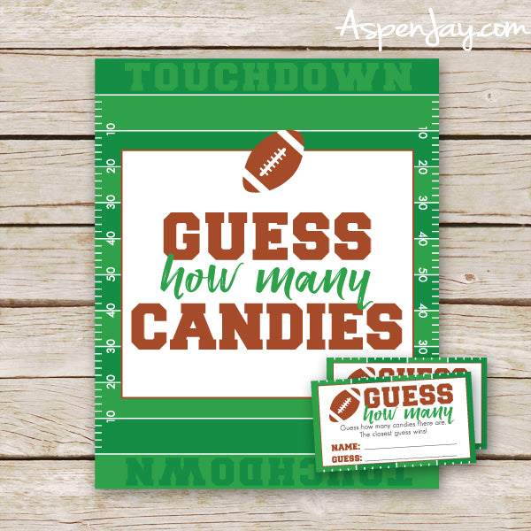 Football Guess How Many Candies