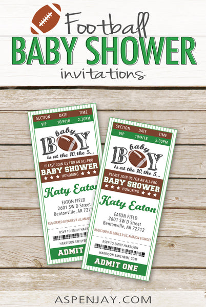 Football Baby Shower Invites