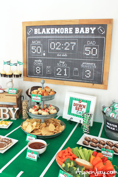 Football Baby Shower Scoreboard