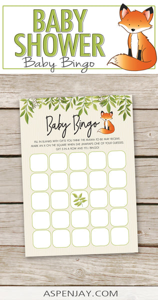 Fox Baby Bingo