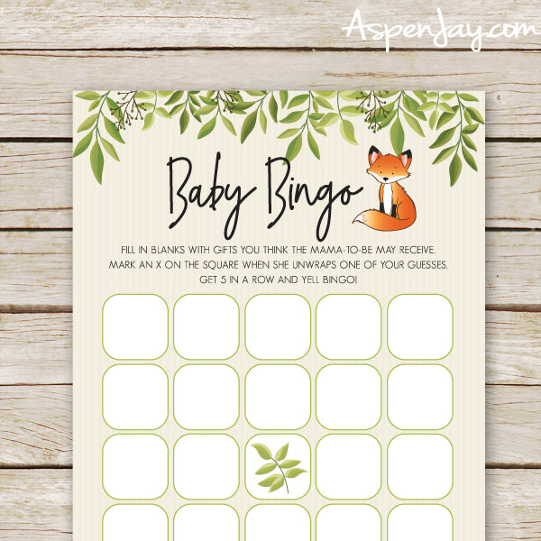 Fox Baby Bingo