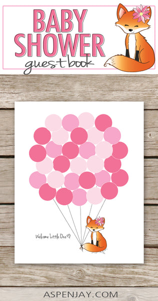 Pink Fox Guest Book (not customized)