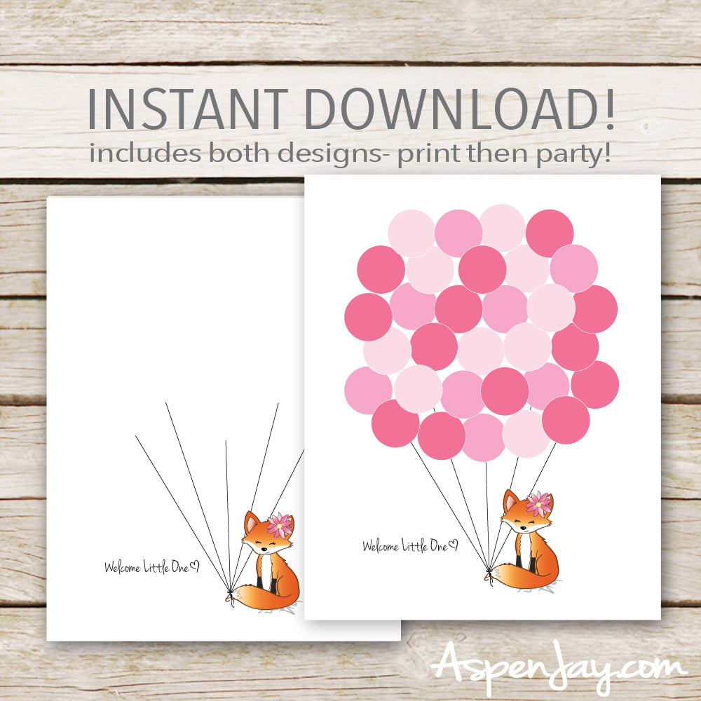 Pink Fox Guest Book (not customized)
