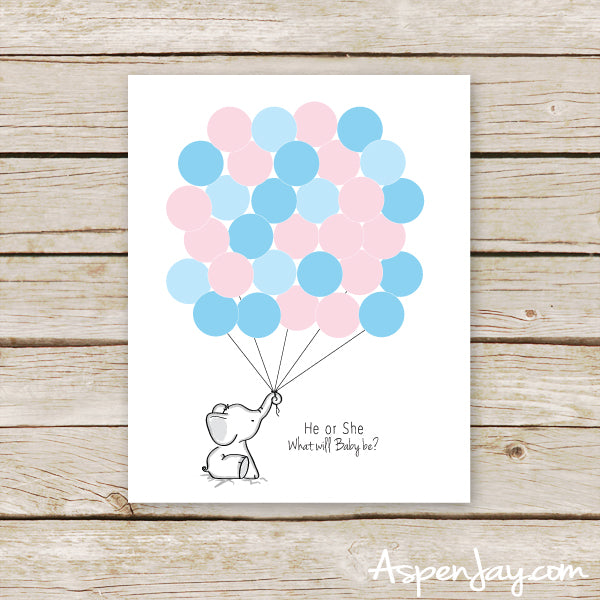 He or She Elephant Guest Book (not customized)