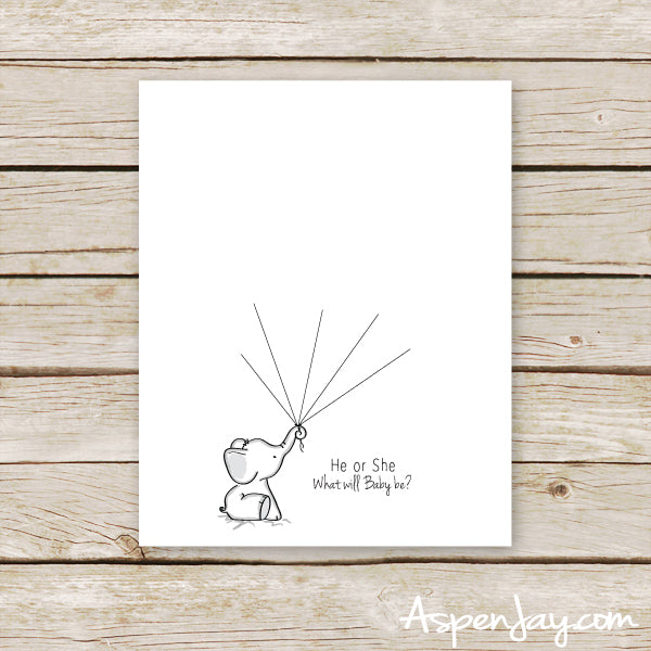 He or She Elephant Guest Book (not customized)