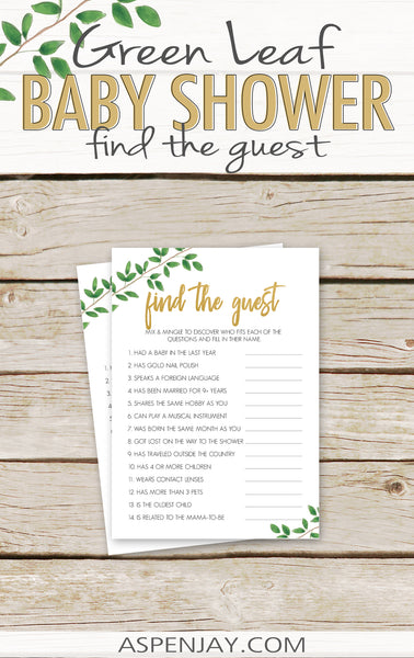 Green Leaf Find the Guest