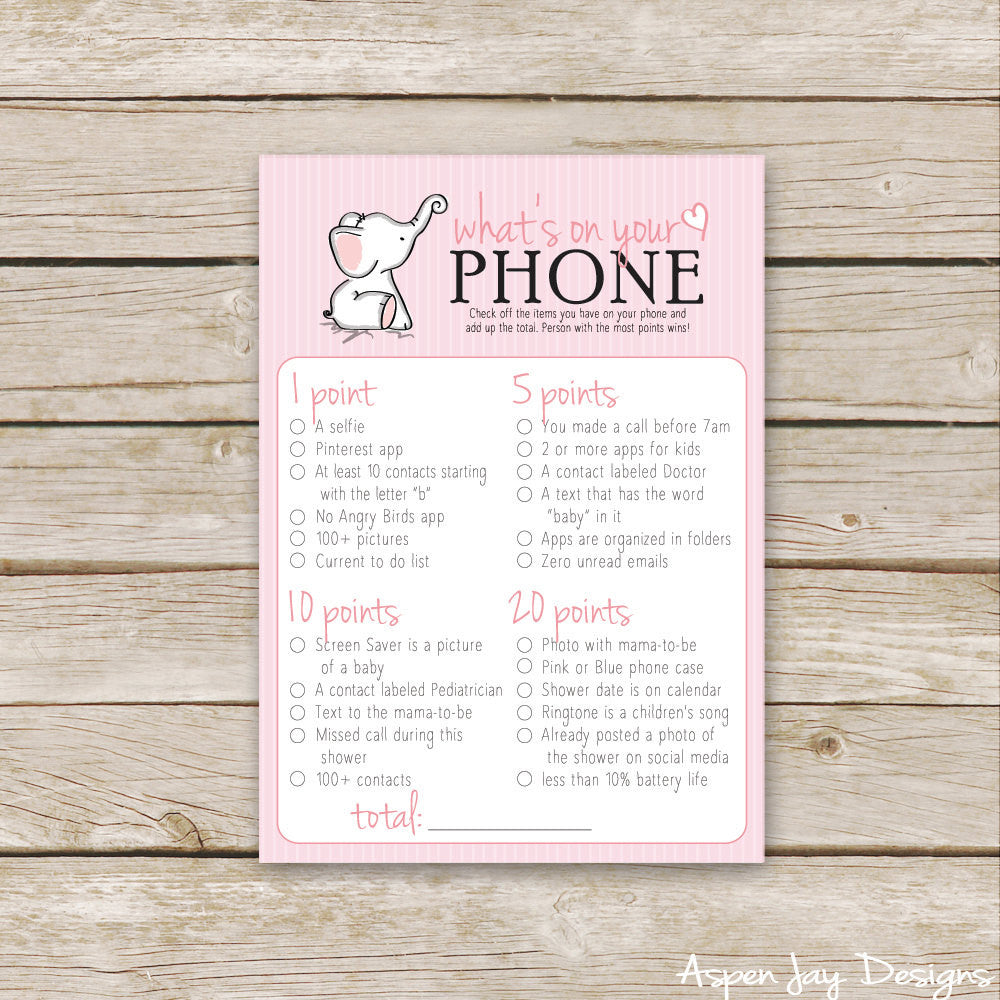 Pink Elephant What's on your Phone