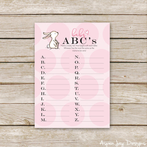 Pink Bunny Baby ABC's