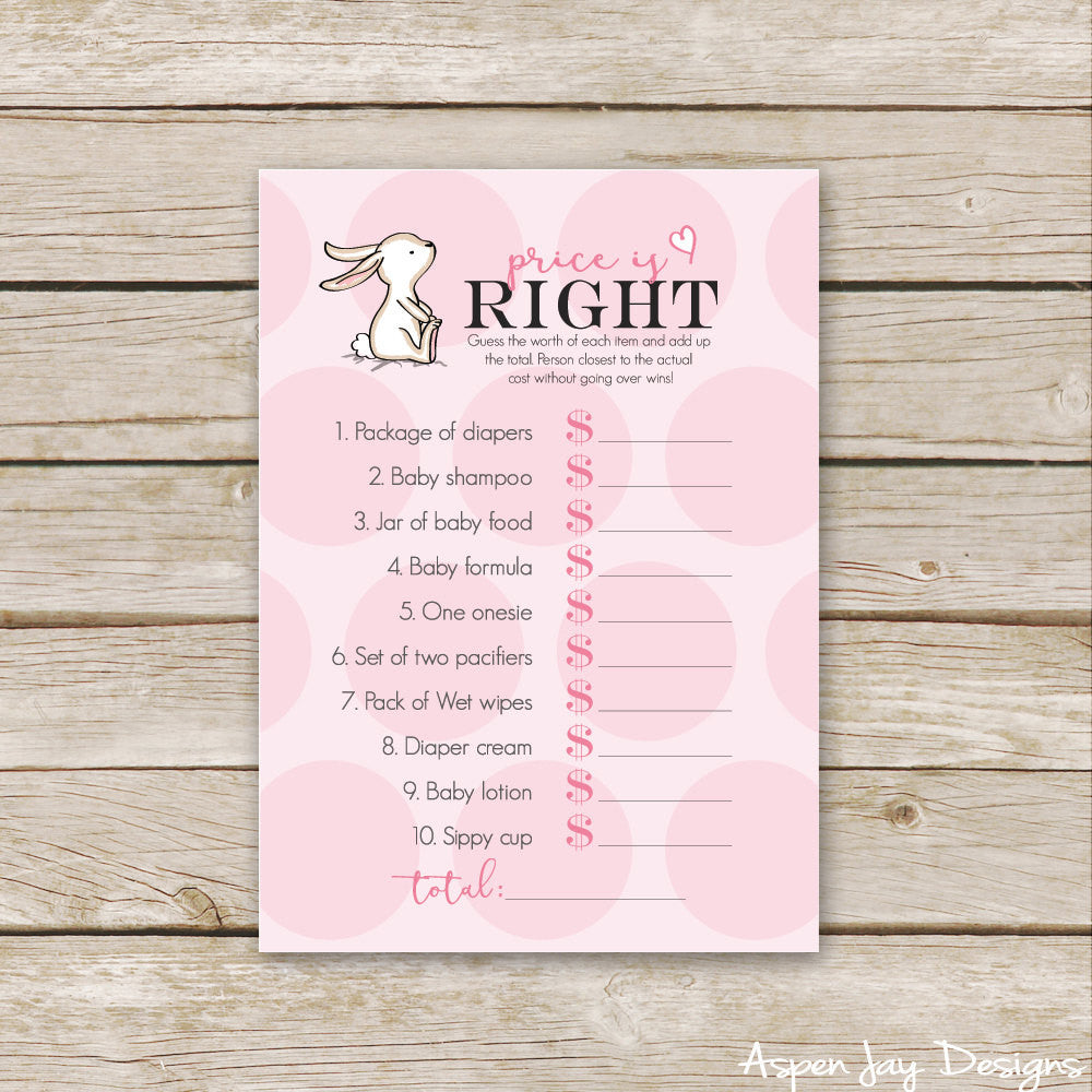 Pink Bunny Baby Price is Right