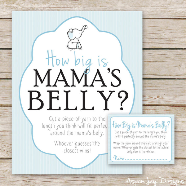 Blue Elephant How Big is Mommy's Belly