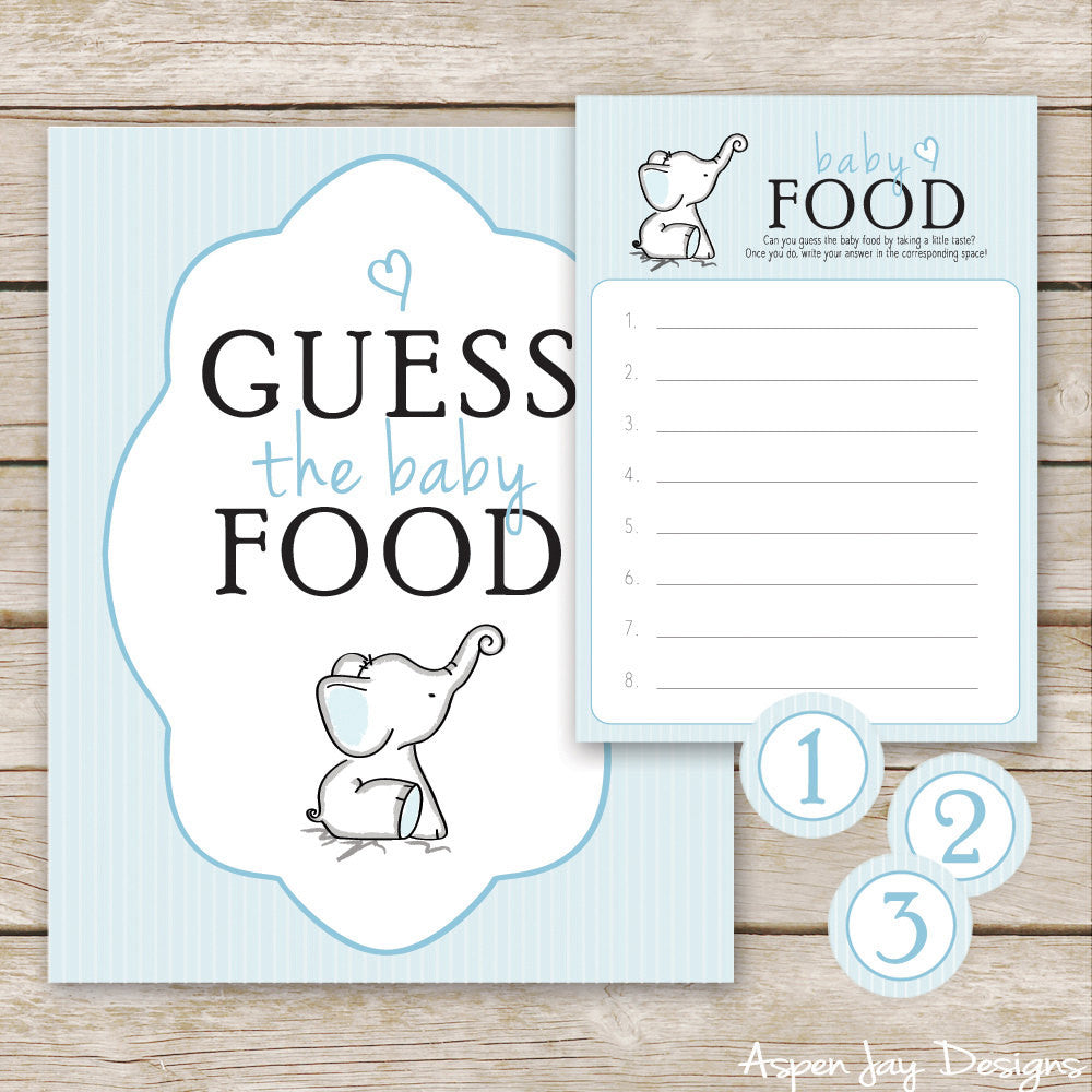 Blue Elephant Guess the Baby Food