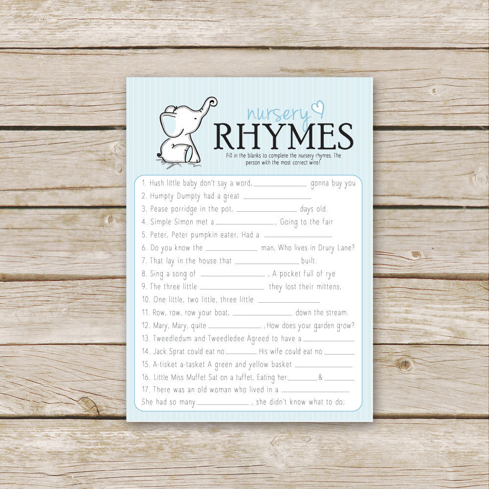 Blue Elephant Nursery Rhymes