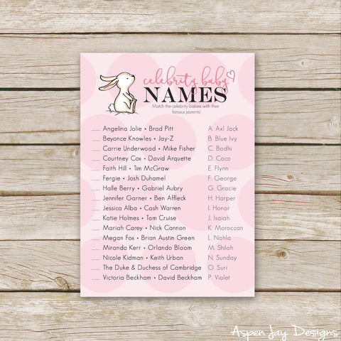 Pink Bunny Celebrity Baby