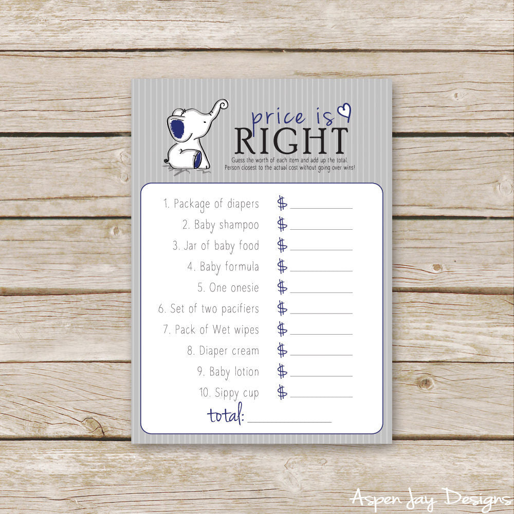 Navy Elephant Baby Price is Right