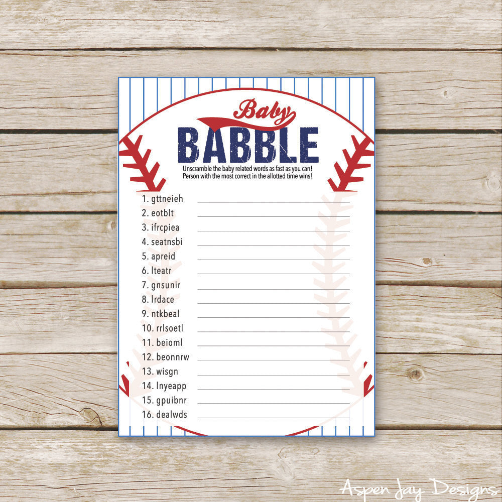 Baseball Baby Scramble