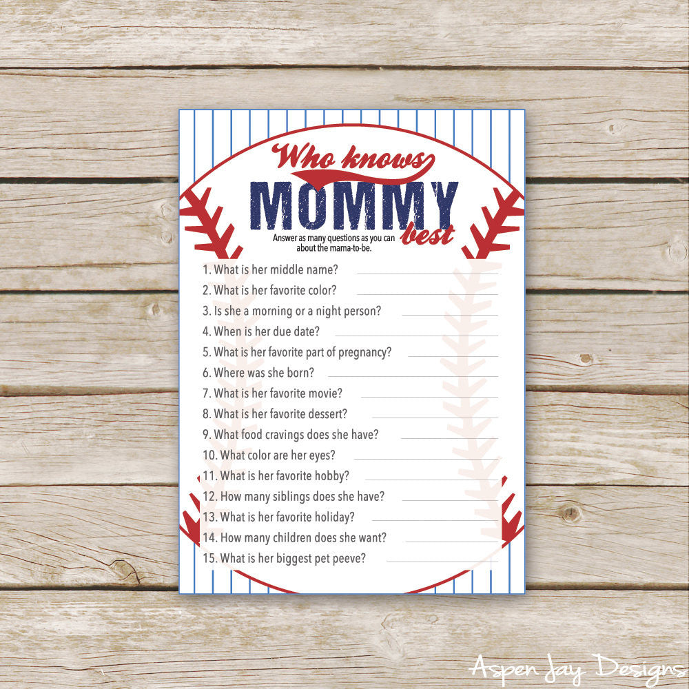 Baseball Who Knows Mommy Best