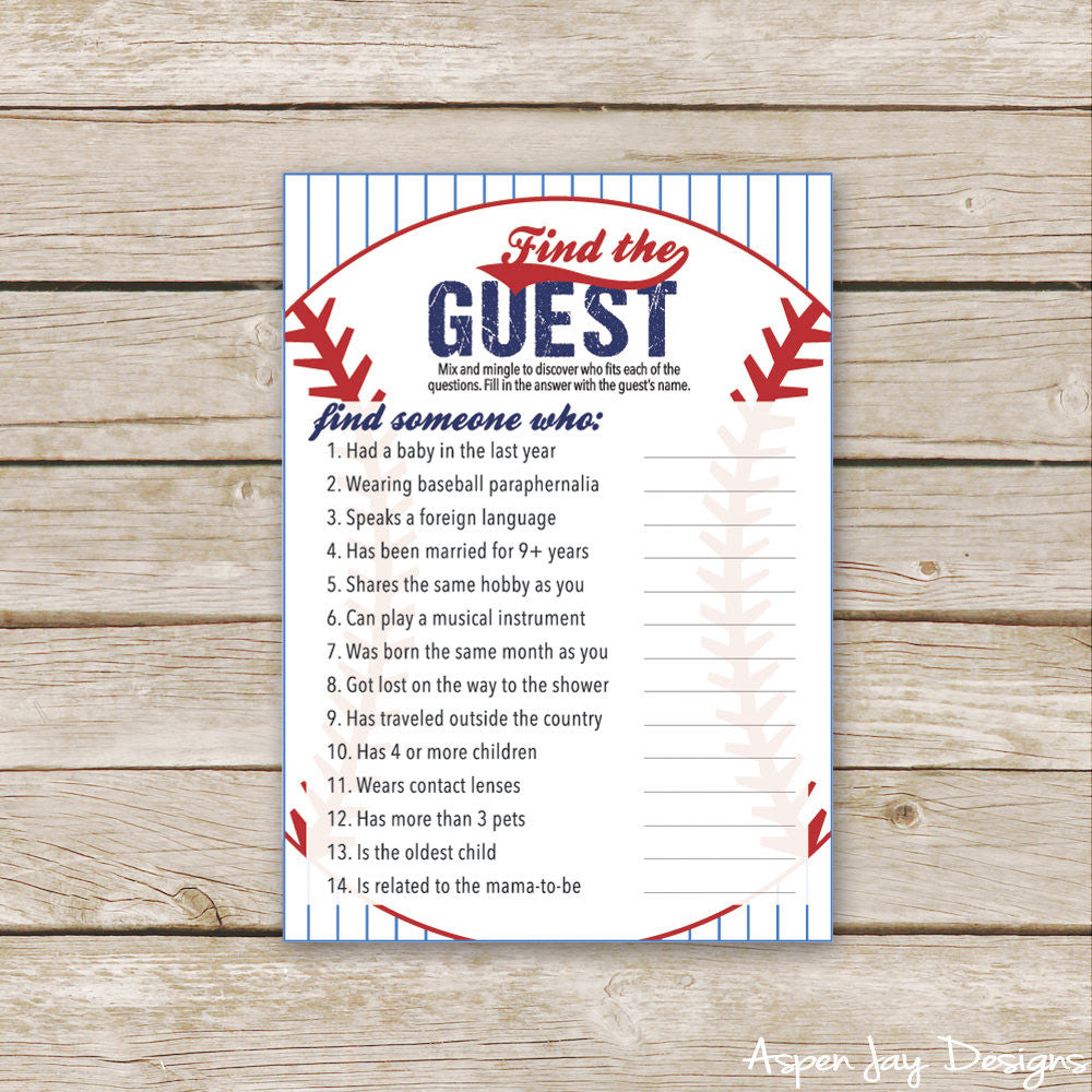 Baseball Find the Guest