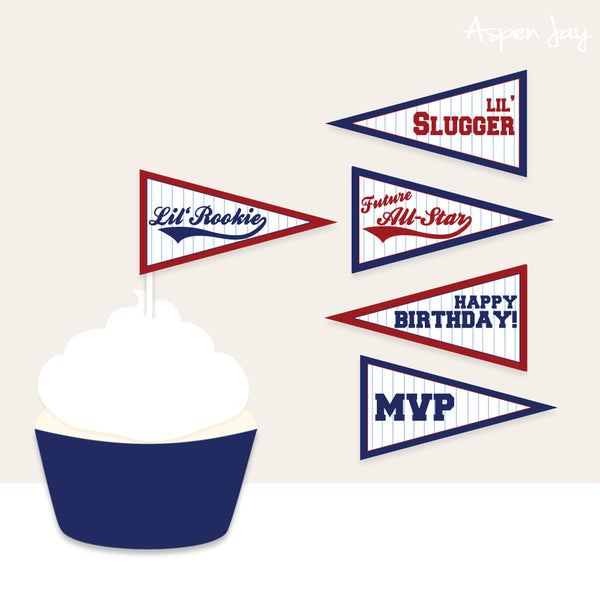 Baseball Birthday Mini Flags