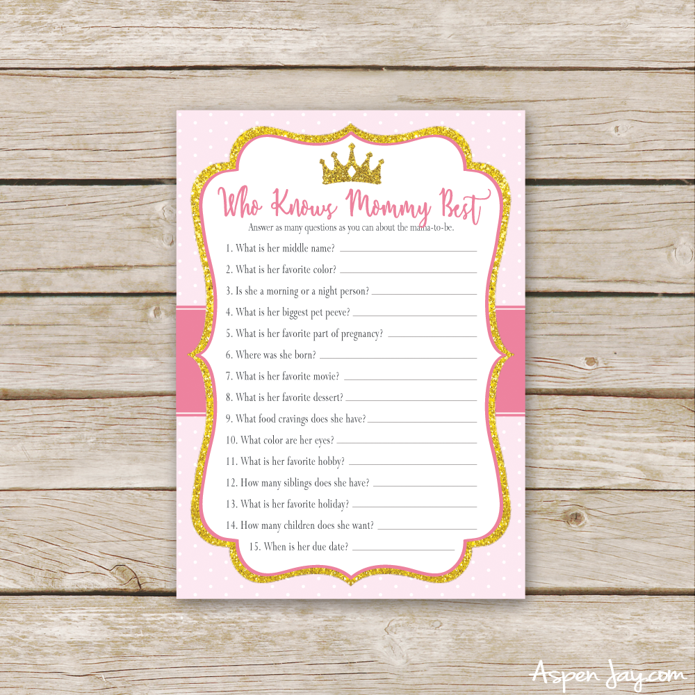 Pink Princess Who Knows Mommy Best