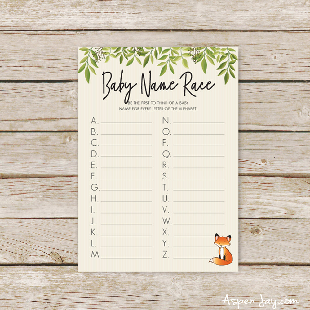 Fox Baby Name Race