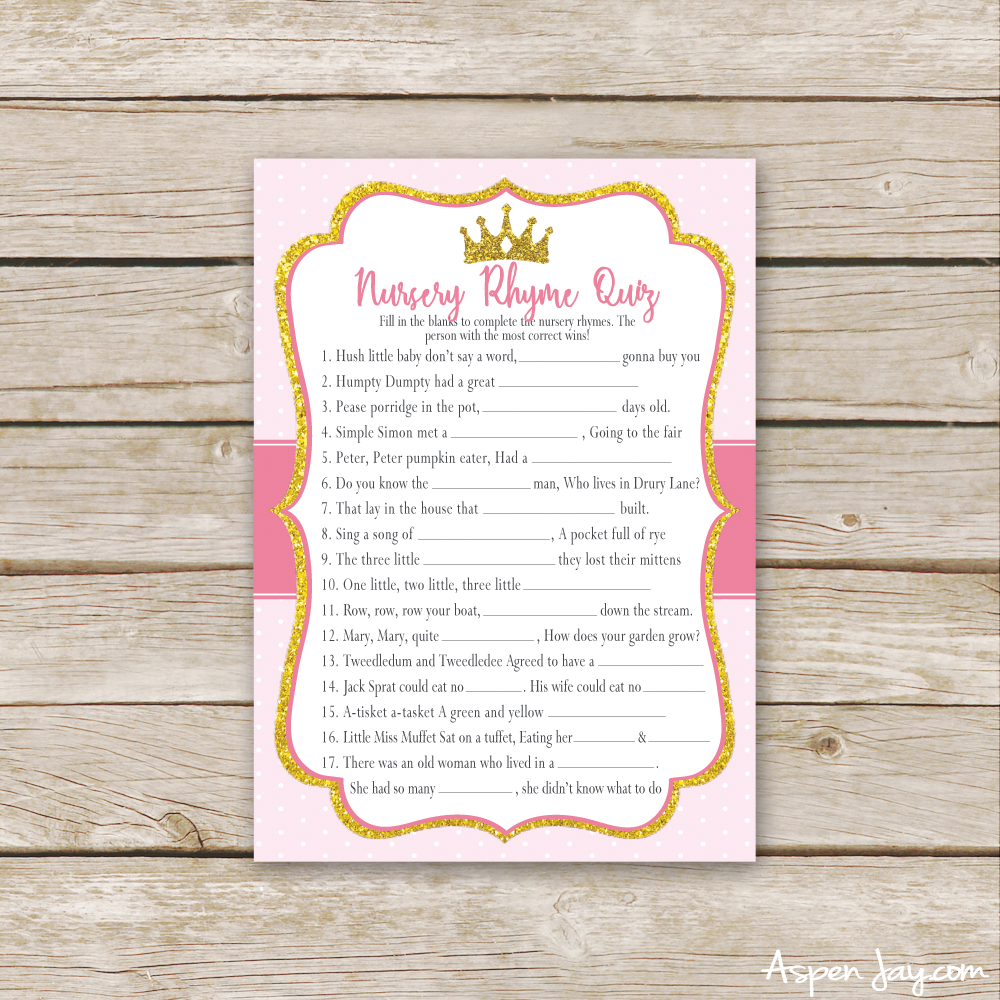 Pink Princess Nursery Rhymes