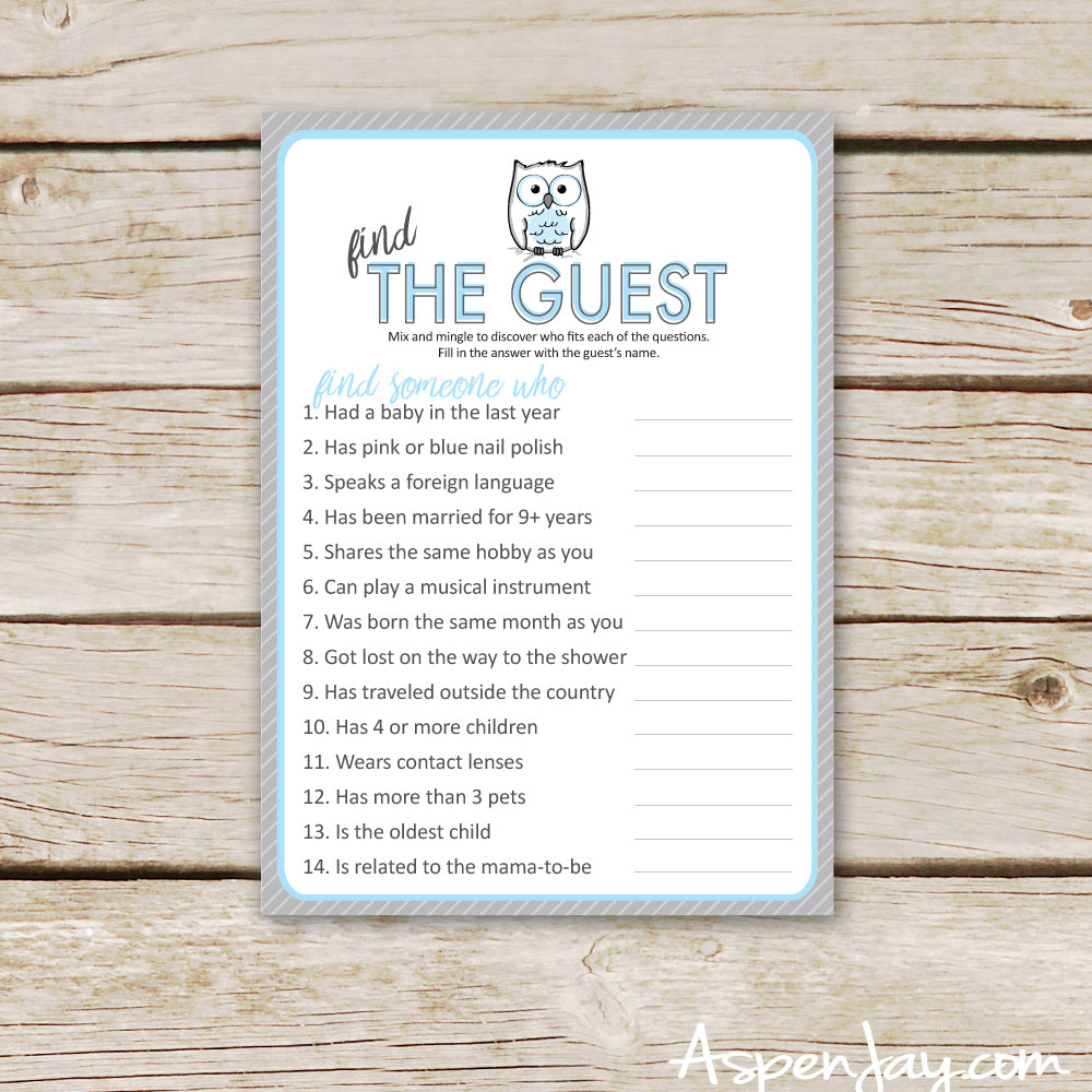 Blue Owl Find the Guest