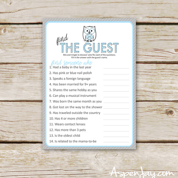 Blue Owl Find the Guest