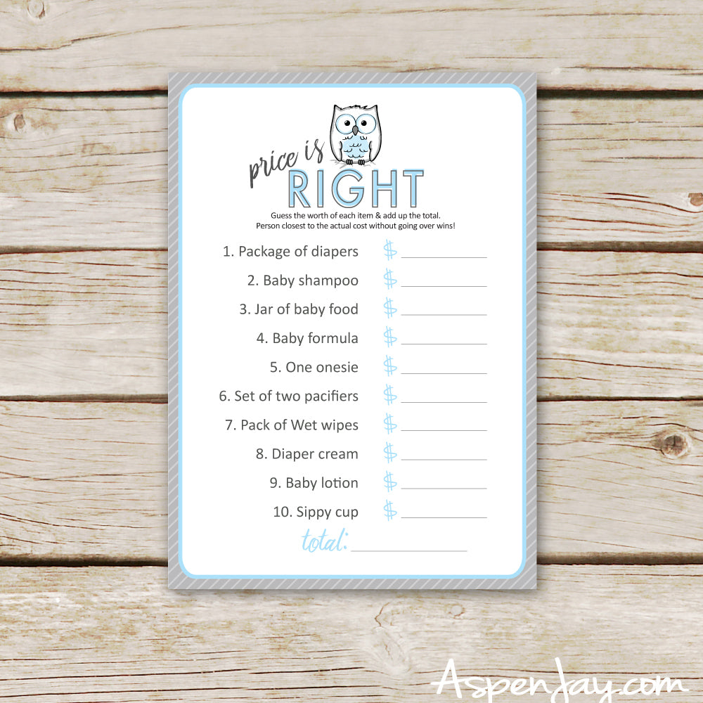 Blue Owl Baby Price is Right