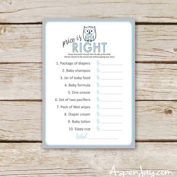 Blue Owl Baby Price is Right