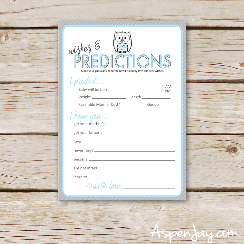 Blue Owl Predictions & Wishes for Baby