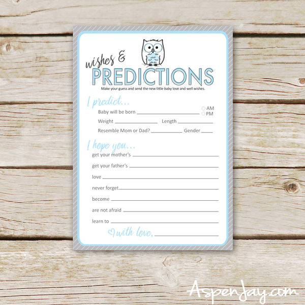 Blue Owl Predictions & Wishes for Baby