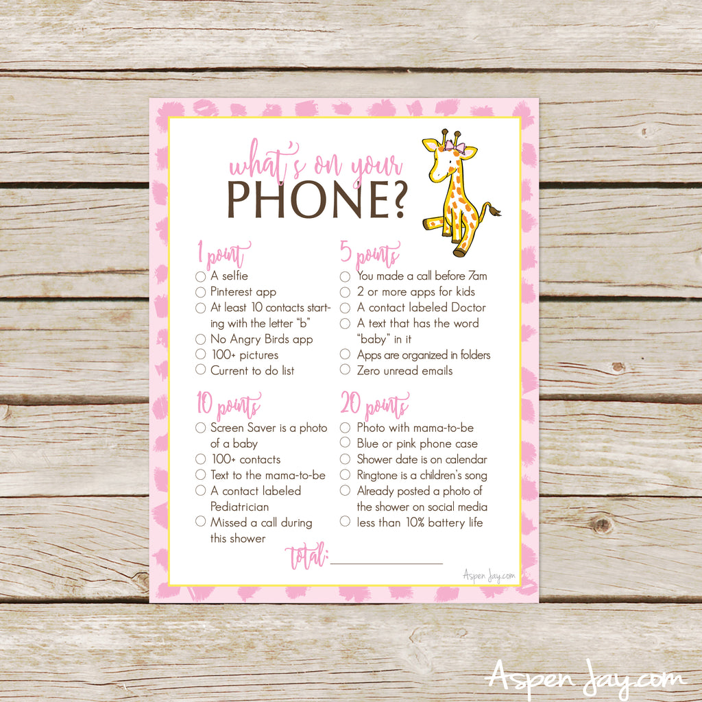 Giraffe What's on your Phone
