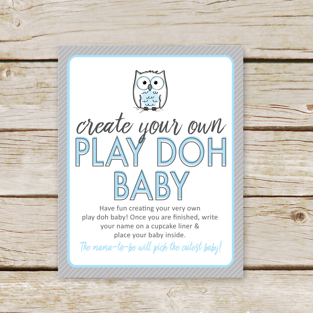 Blue Owl Play Doh Baby Sign