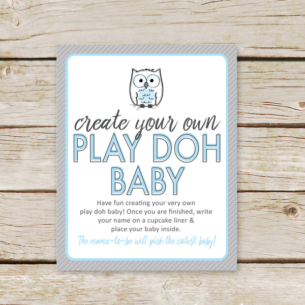 Blue Owl Play Doh Baby Sign