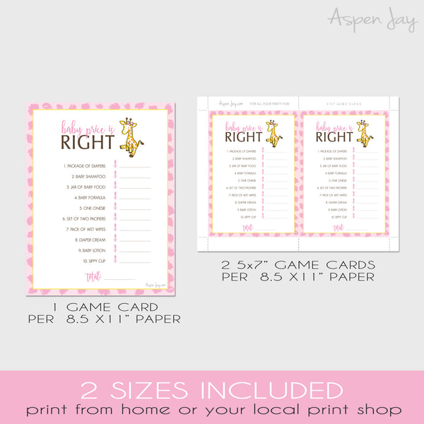 Giraffe Baby Price is Right