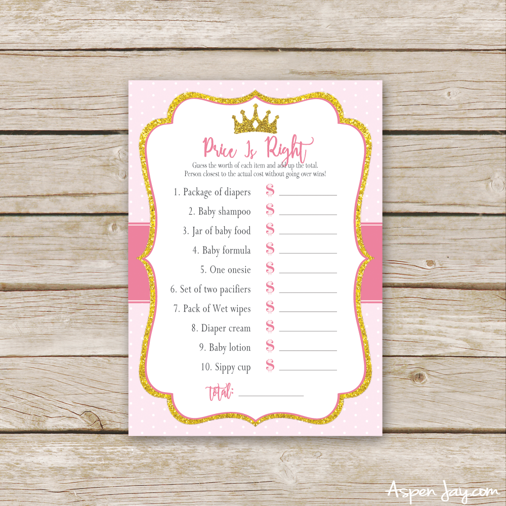 Pink Princess Baby Price is Right