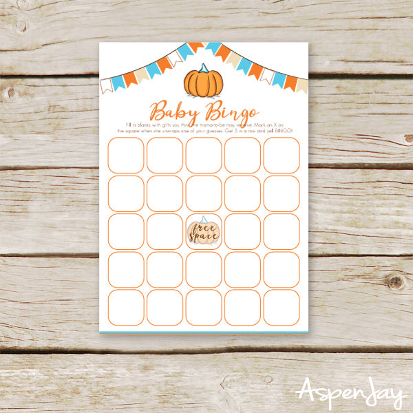 Pumpkin Baby Bingo