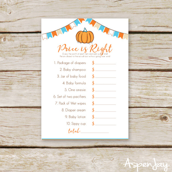 Pumpkin Baby Price is Right