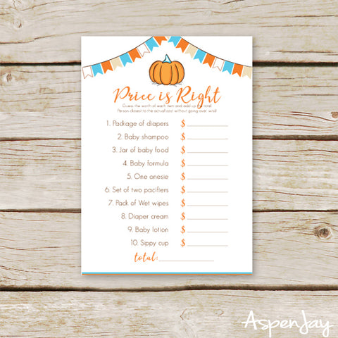 Pumpkin Baby Price is Right