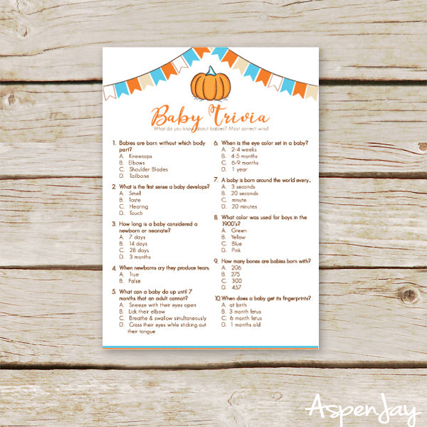 Pumpkin Baby Trivia