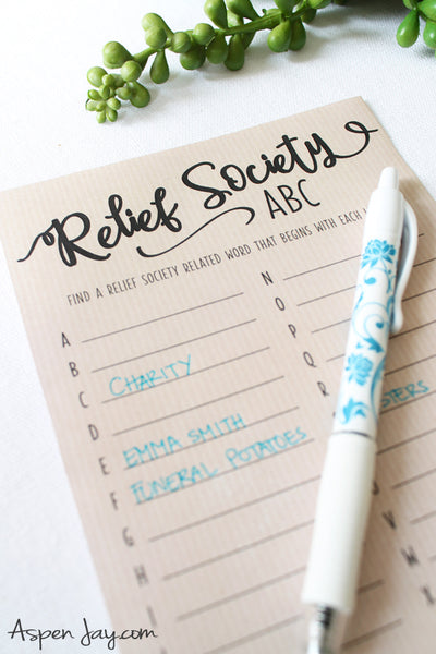 Relief Society ABC