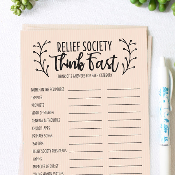 Relief Society Think Fast