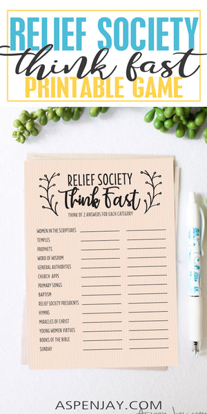 Relief Society Think Fast